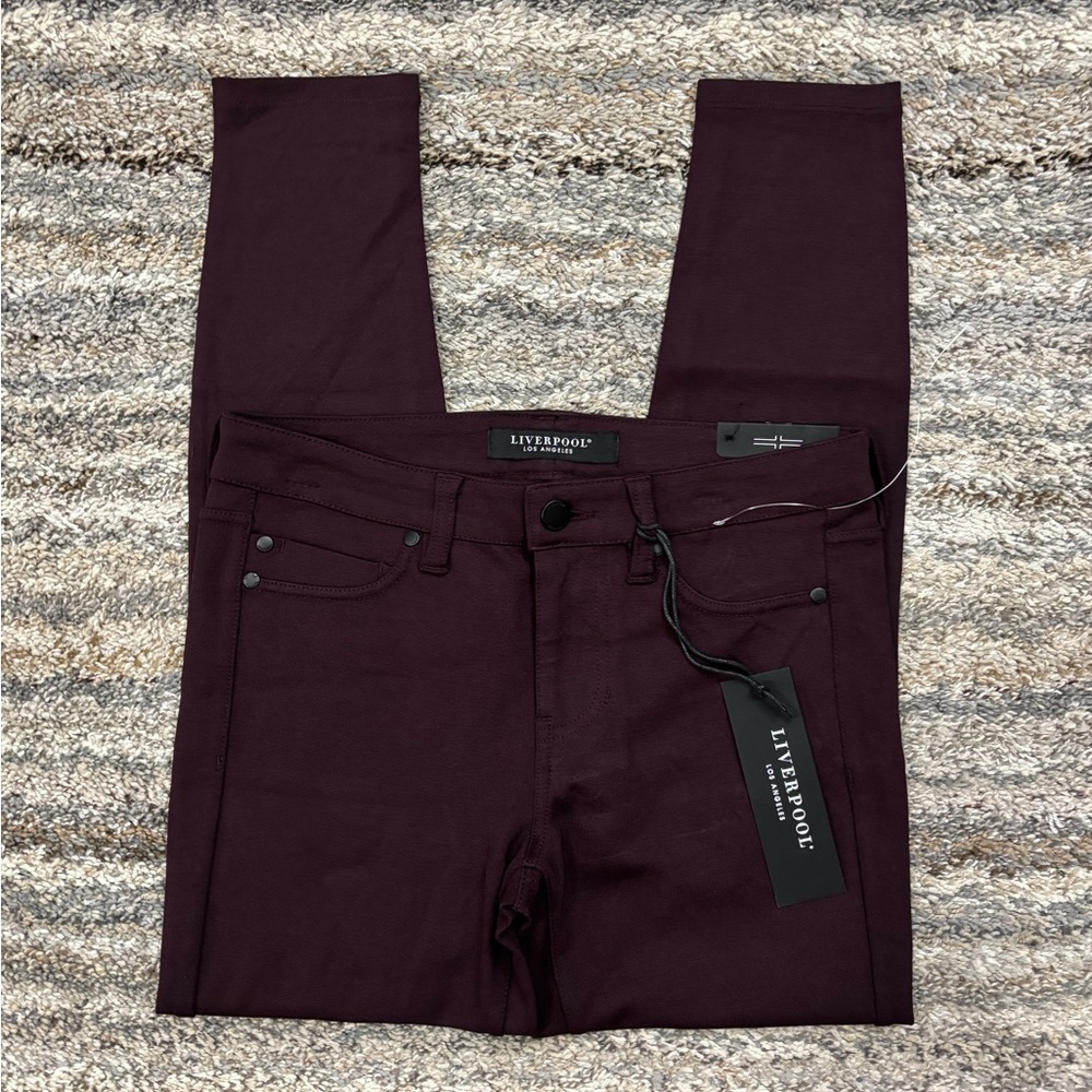 Liverpool Mid Rise Skinny Jeans Aubergine Sz 2/26P NWT | Liverpool Skinny NEW- - Picture 7 of 13